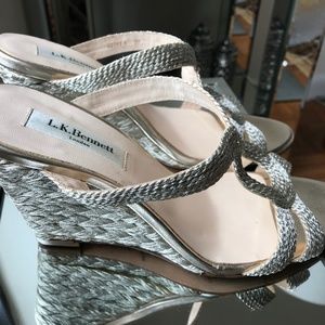L.K Bennett gold wedge sandals. MINT condition